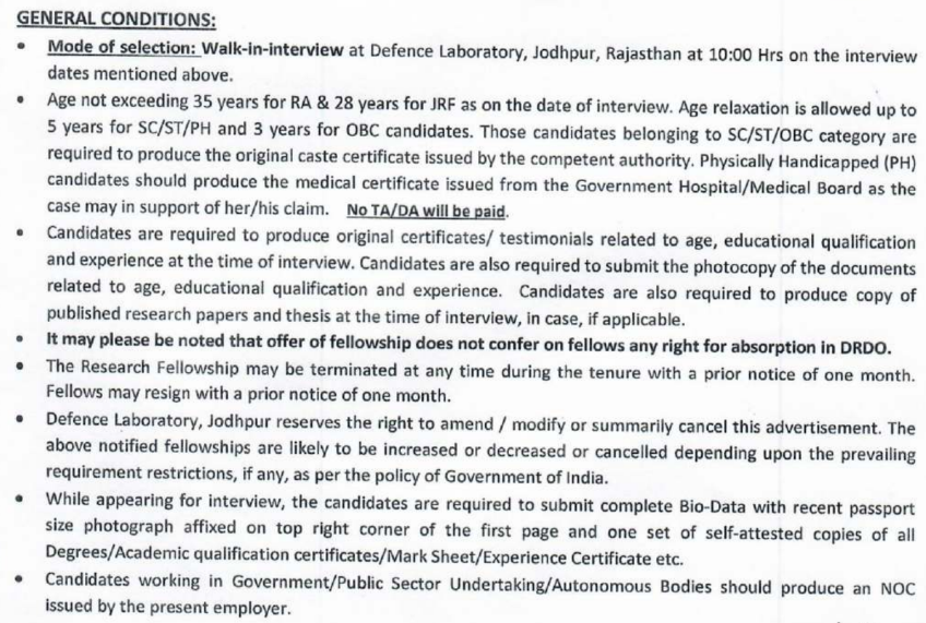 DRDO JRF Jobs Notification 2024