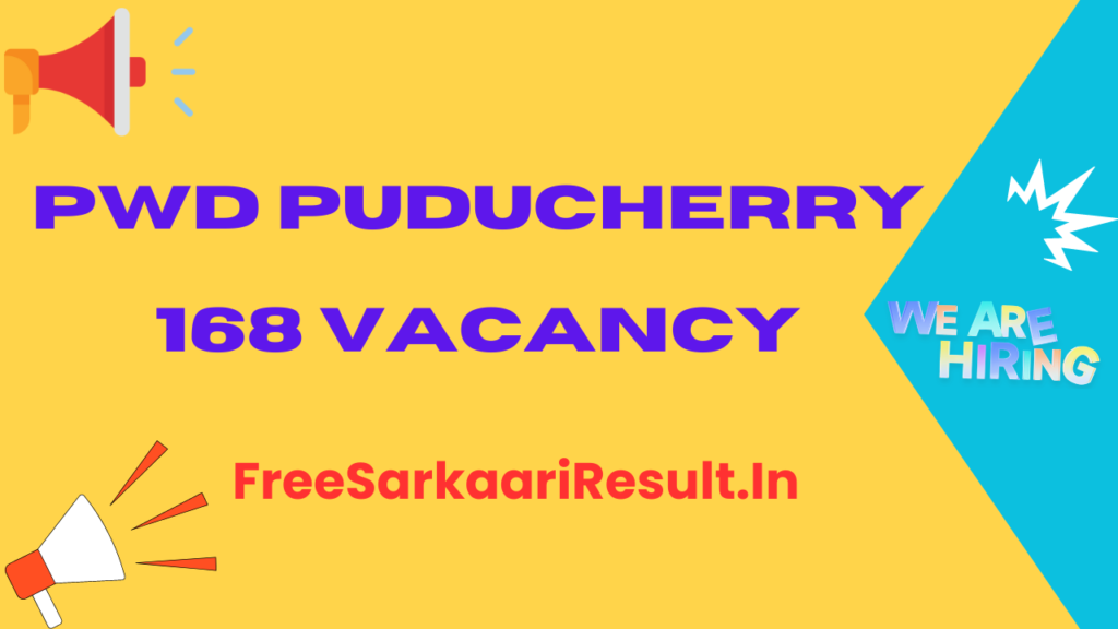 PWD Puducherry Recruitment 2024