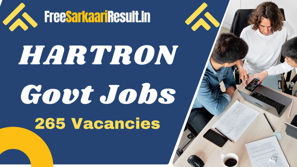 HARTRON DEO Recruitment 2024 | 265 Data Entry Operator Jobs In Haryana