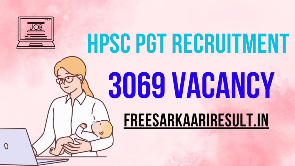 Haryana HPSC PGT Recruitment 2024 Notification