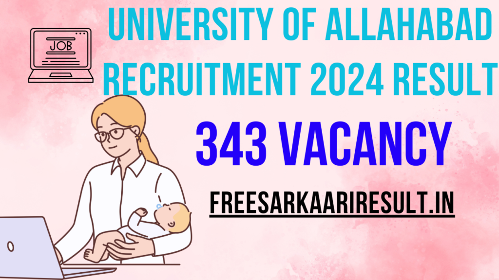 University of Allahabad Recruitment 2024 Result Announced For Group A,B,C Non Teaching Various 343 vacancies