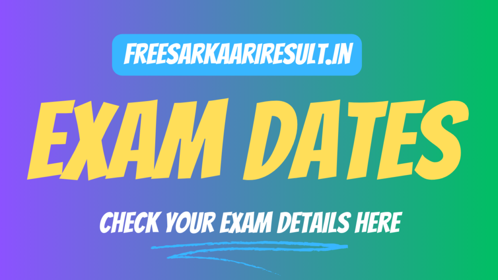 SSC 2024 Examination Dates Details