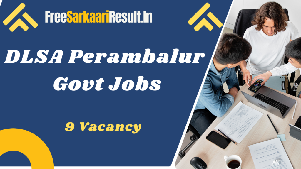 DLSA Perambalur Recruitment 2024