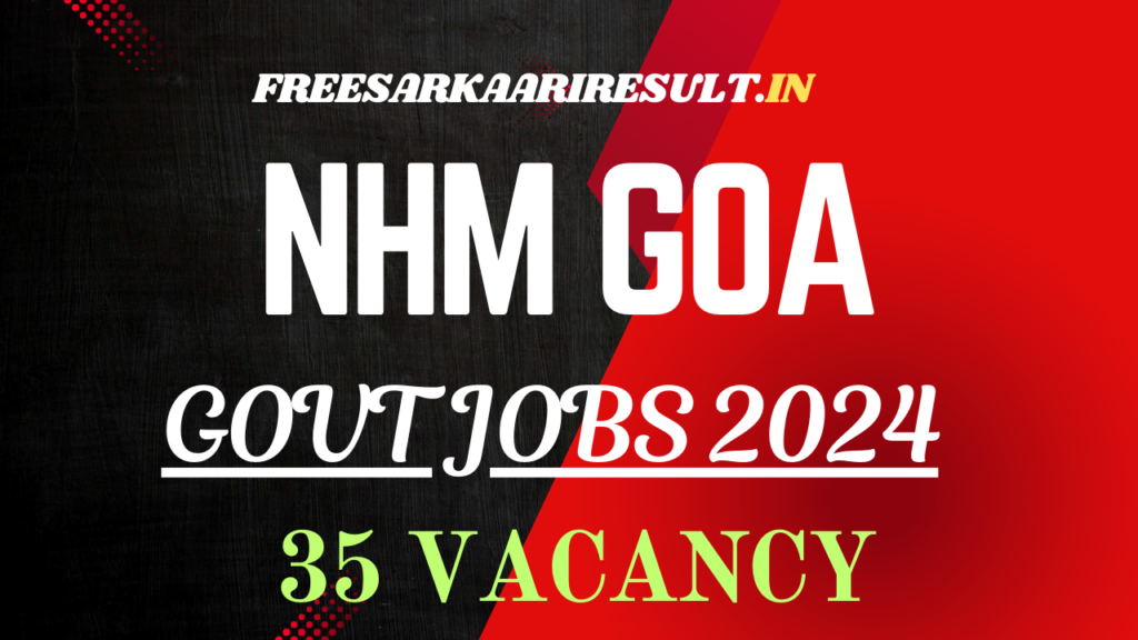 NHM Goa Recruitment 2024