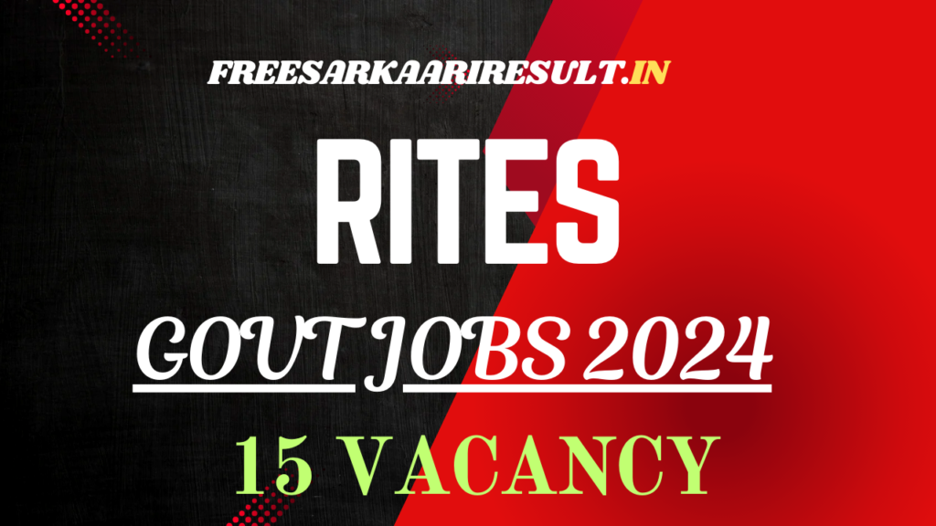 RITES Graduate Engineer Trainee Recruitment 2024