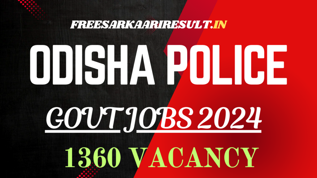 Odisha Police Recruitment 2024 Notification