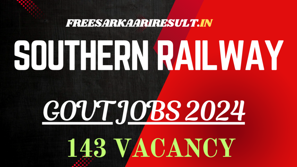 Southern Railway Nursing Superintendent Recruitment 2024