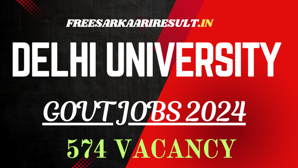 Delhi University Recruitment 2024